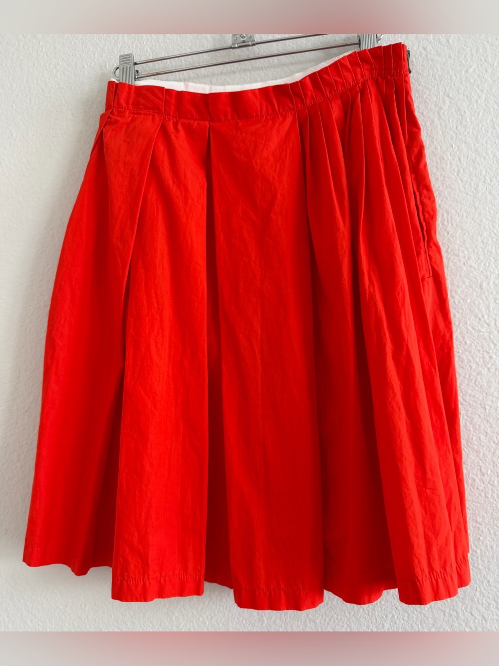 Calvin Klein Vintage Pleated Cotton Skirt